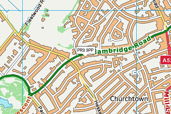 PR9 9PP map - OS VectorMap District (Ordnance Survey)