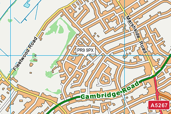 PR9 9PX map - OS VectorMap District (Ordnance Survey)