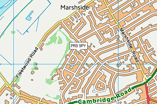 PR9 9PY map - OS VectorMap District (Ordnance Survey)