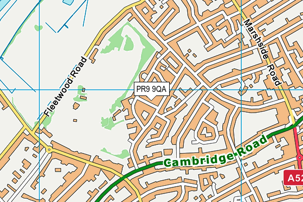 PR9 9QA map - OS VectorMap District (Ordnance Survey)