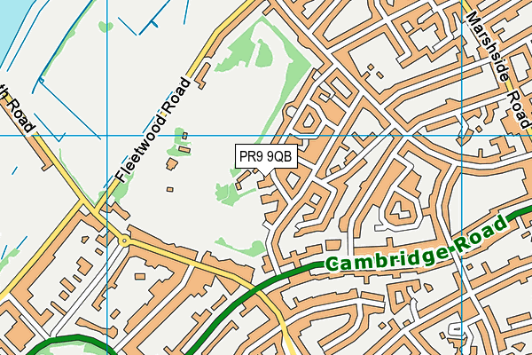 PR9 9QB map - OS VectorMap District (Ordnance Survey)