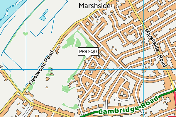 PR9 9QD map - OS VectorMap District (Ordnance Survey)