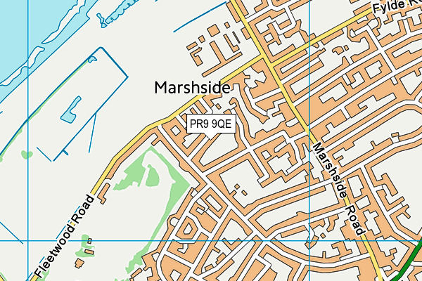 PR9 9QE map - OS VectorMap District (Ordnance Survey)