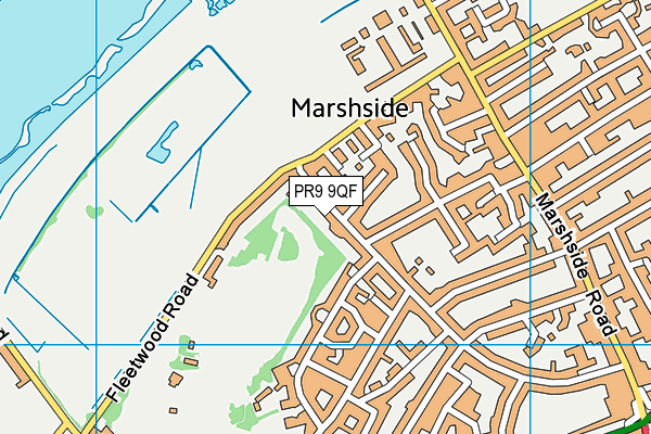 PR9 9QF map - OS VectorMap District (Ordnance Survey)