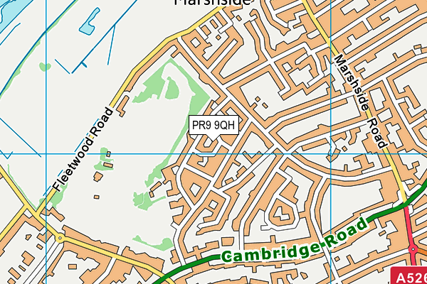 PR9 9QH map - OS VectorMap District (Ordnance Survey)