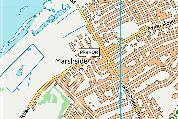 PR9 9QR map - OS VectorMap District (Ordnance Survey)
