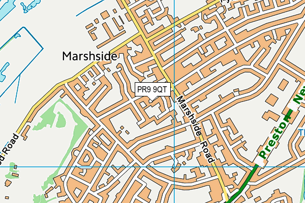 PR9 9QT map - OS VectorMap District (Ordnance Survey)