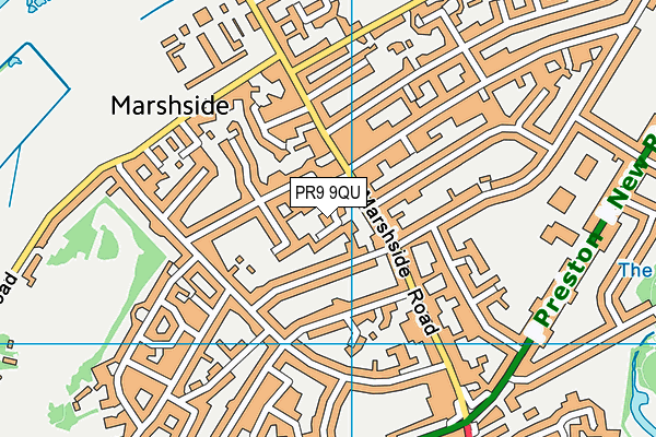 PR9 9QU map - OS VectorMap District (Ordnance Survey)