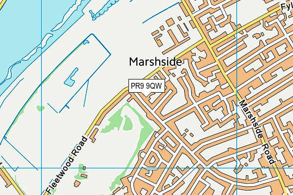 PR9 9QW map - OS VectorMap District (Ordnance Survey)