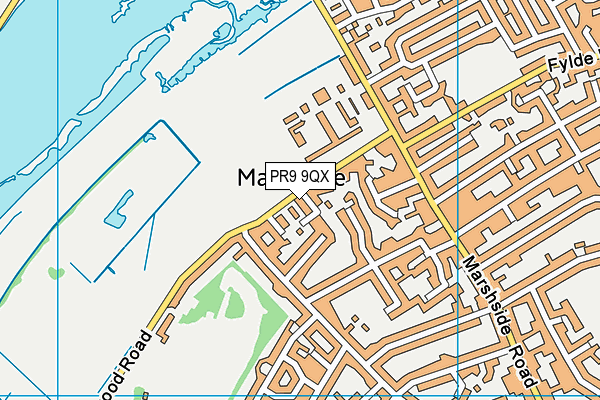 PR9 9QX map - OS VectorMap District (Ordnance Survey)