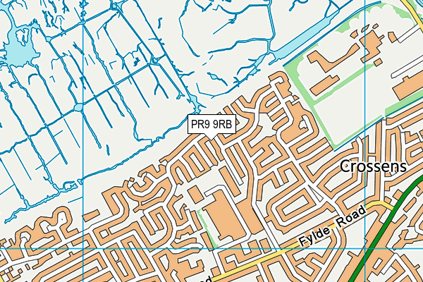 PR9 9RB map - OS VectorMap District (Ordnance Survey)