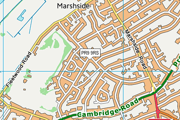 PR9 9RS map - OS VectorMap District (Ordnance Survey)