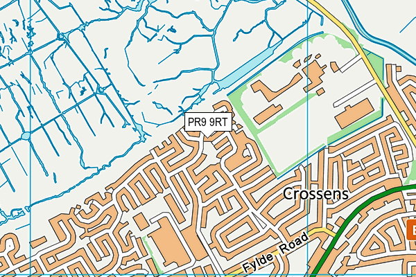 PR9 9RT map - OS VectorMap District (Ordnance Survey)