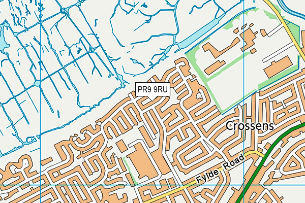 PR9 9RU map - OS VectorMap District (Ordnance Survey)