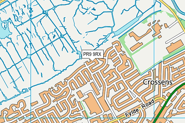 PR9 9RX map - OS VectorMap District (Ordnance Survey)