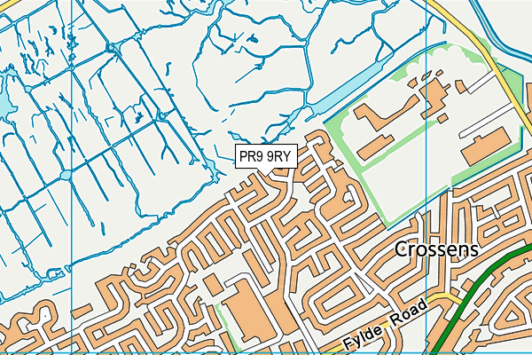 PR9 9RY map - OS VectorMap District (Ordnance Survey)