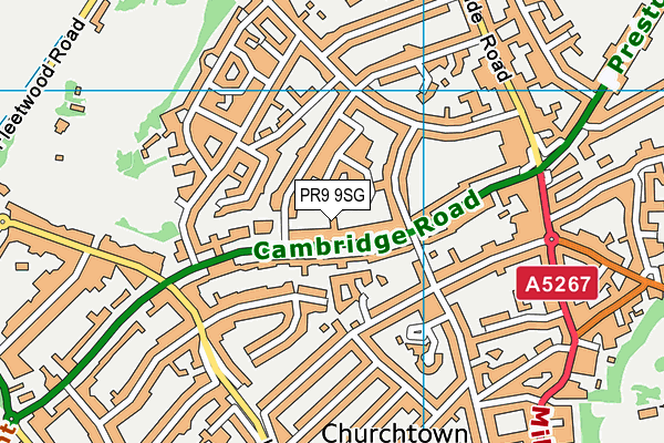 PR9 9SG map - OS VectorMap District (Ordnance Survey)