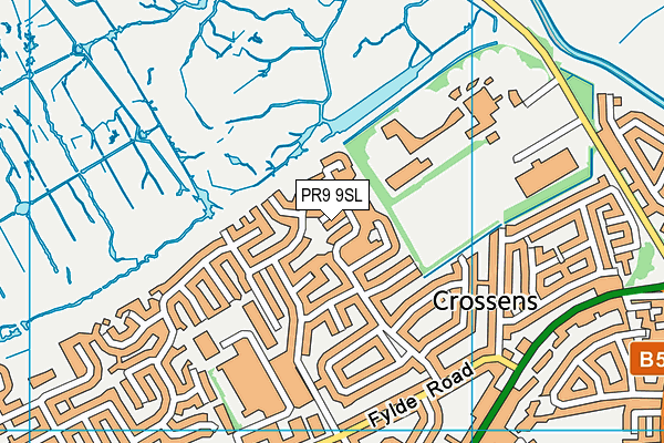 PR9 9SL map - OS VectorMap District (Ordnance Survey)