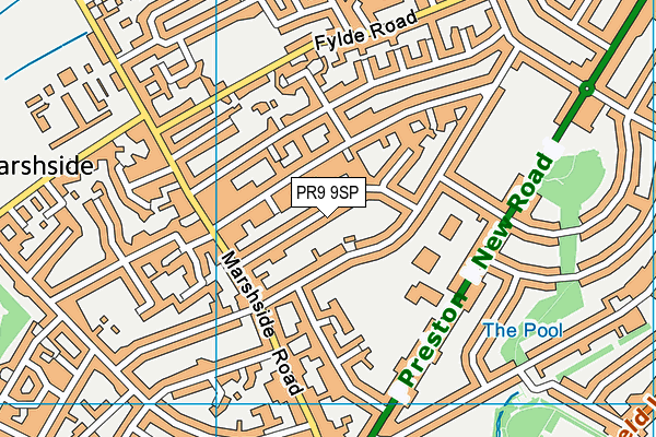 PR9 9SP map - OS VectorMap District (Ordnance Survey)