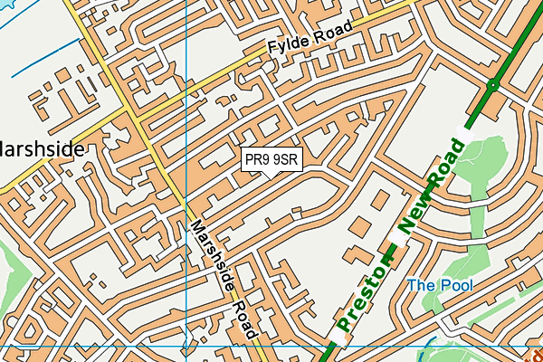 PR9 9SR map - OS VectorMap District (Ordnance Survey)