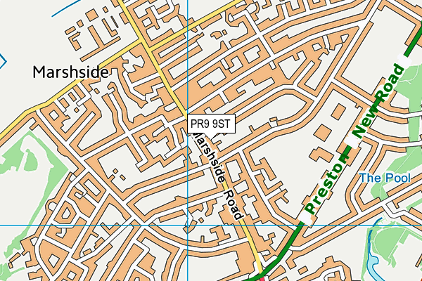 PR9 9ST map - OS VectorMap District (Ordnance Survey)