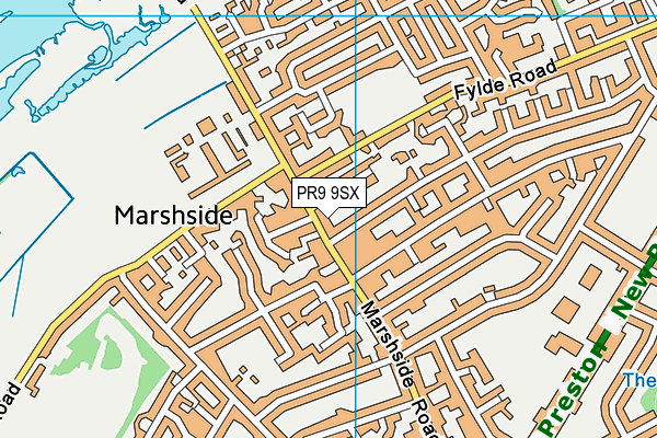 PR9 9SX map - OS VectorMap District (Ordnance Survey)