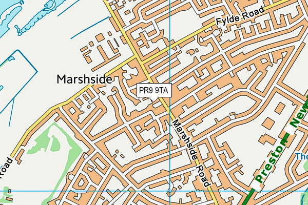 PR9 9TA map - OS VectorMap District (Ordnance Survey)