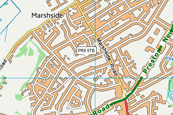 PR9 9TB map - OS VectorMap District (Ordnance Survey)