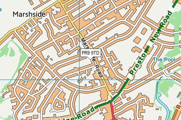 PR9 9TD map - OS VectorMap District (Ordnance Survey)