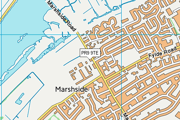 PR9 9TE map - OS VectorMap District (Ordnance Survey)