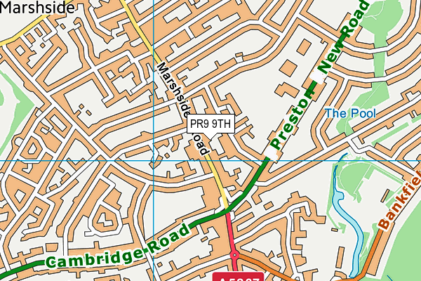 PR9 9TH map - OS VectorMap District (Ordnance Survey)