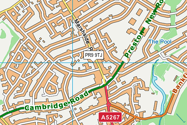 PR9 9TJ map - OS VectorMap District (Ordnance Survey)