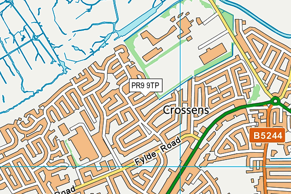 PR9 9TP map - OS VectorMap District (Ordnance Survey)