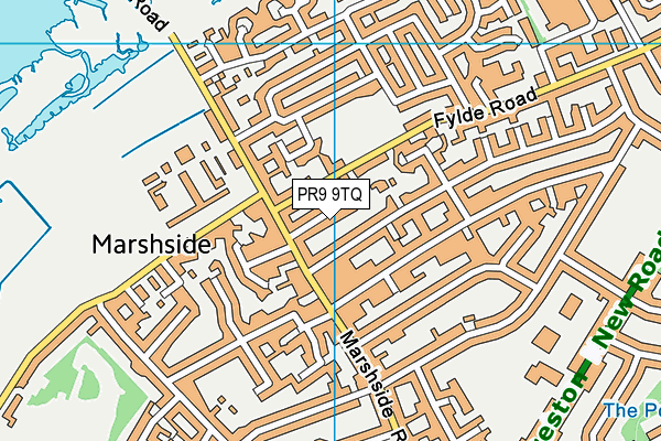 PR9 9TQ map - OS VectorMap District (Ordnance Survey)