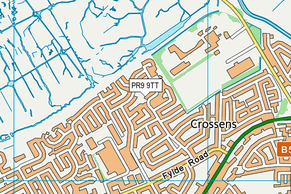 PR9 9TT map - OS VectorMap District (Ordnance Survey)