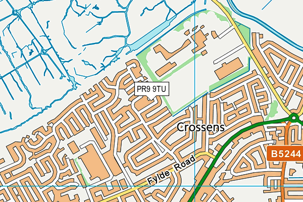 PR9 9TU map - OS VectorMap District (Ordnance Survey)