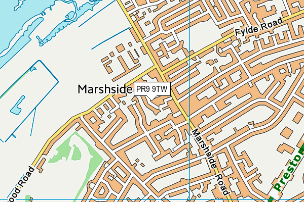 PR9 9TW map - OS VectorMap District (Ordnance Survey)