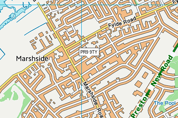 PR9 9TY map - OS VectorMap District (Ordnance Survey)
