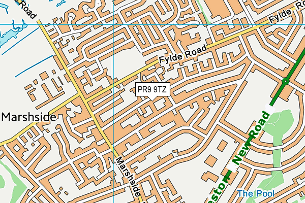 PR9 9TZ map - OS VectorMap District (Ordnance Survey)