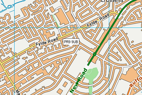 PR9 9UB map - OS VectorMap District (Ordnance Survey)