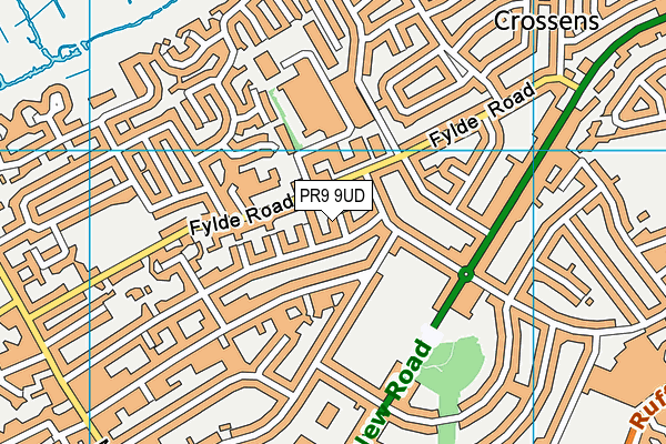 PR9 9UD map - OS VectorMap District (Ordnance Survey)