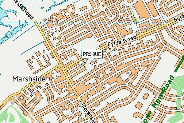 PR9 9UE map - OS VectorMap District (Ordnance Survey)