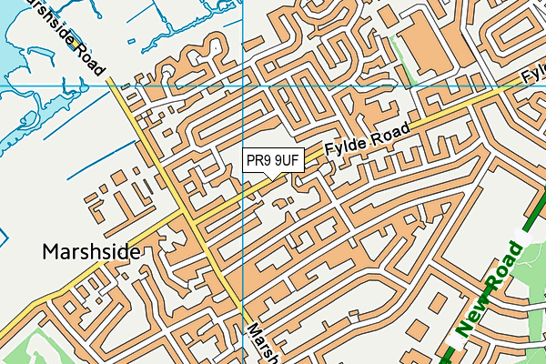 PR9 9UF map - OS VectorMap District (Ordnance Survey)