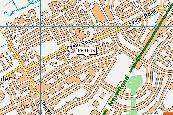 PR9 9UN map - OS VectorMap District (Ordnance Survey)