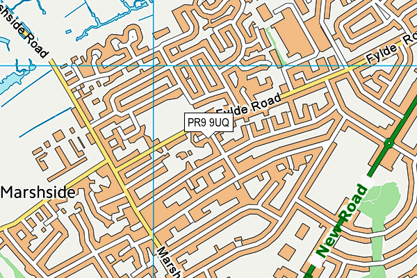 PR9 9UQ map - OS VectorMap District (Ordnance Survey)