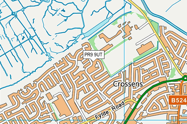 PR9 9UT map - OS VectorMap District (Ordnance Survey)