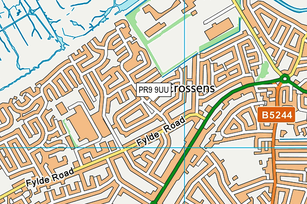 PR9 9UU map - OS VectorMap District (Ordnance Survey)