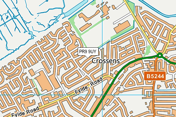 PR9 9UY map - OS VectorMap District (Ordnance Survey)