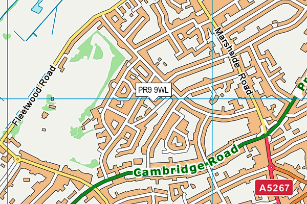 PR9 9WL map - OS VectorMap District (Ordnance Survey)