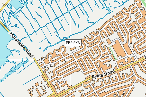 Marshside Primary School map (PR9 9XA) - OS VectorMap District (Ordnance Survey)